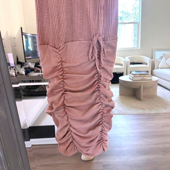 Free People FP One Katya Thermal Mini Bodycon Dress Sleeveless‎ Ribbed Ruched XS - Picture 7 of 11